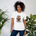 Caffeine Owl Half Sleeve T-Shirt — detail view 4
