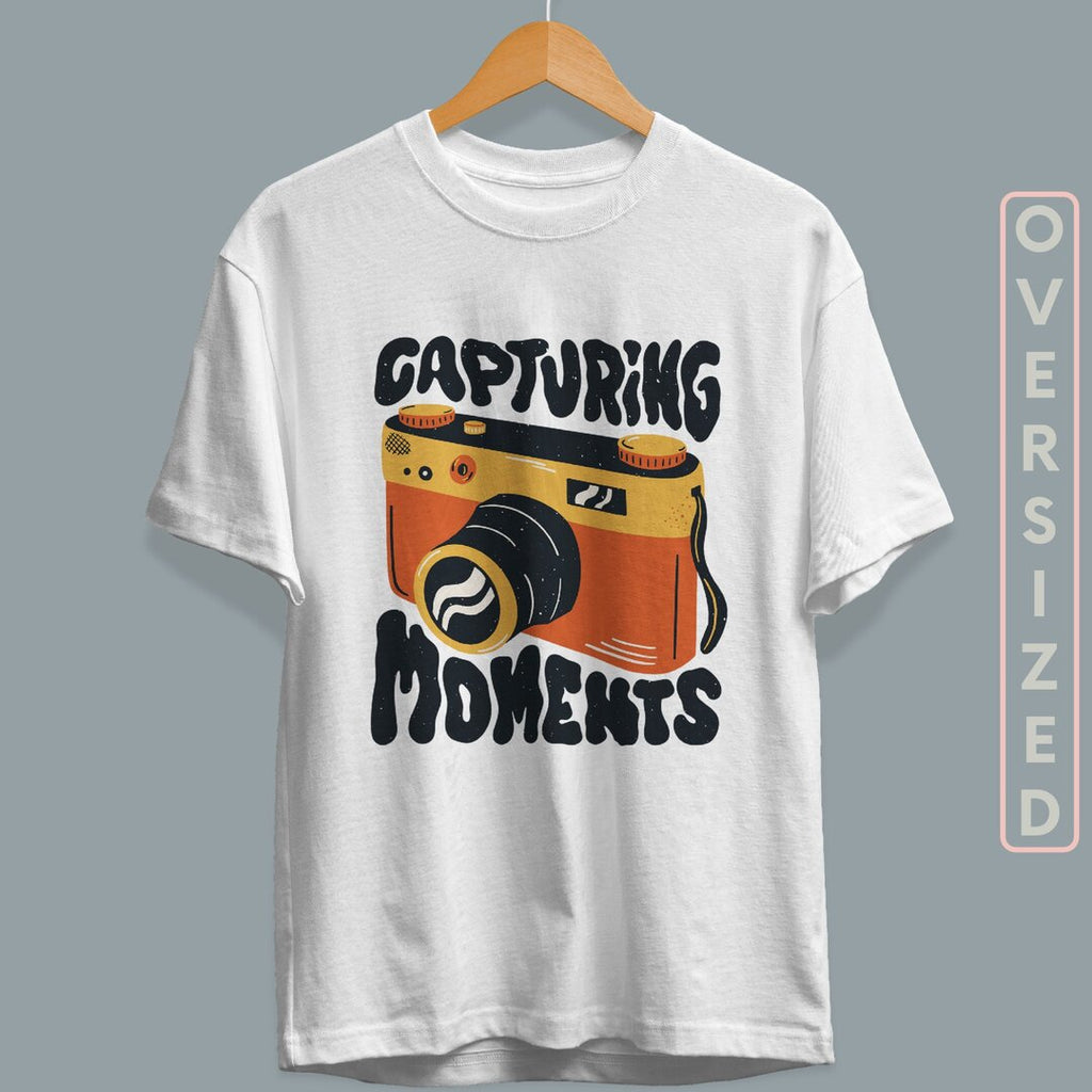 Capturing Moments Unisex Oversized T-Shirt — back view