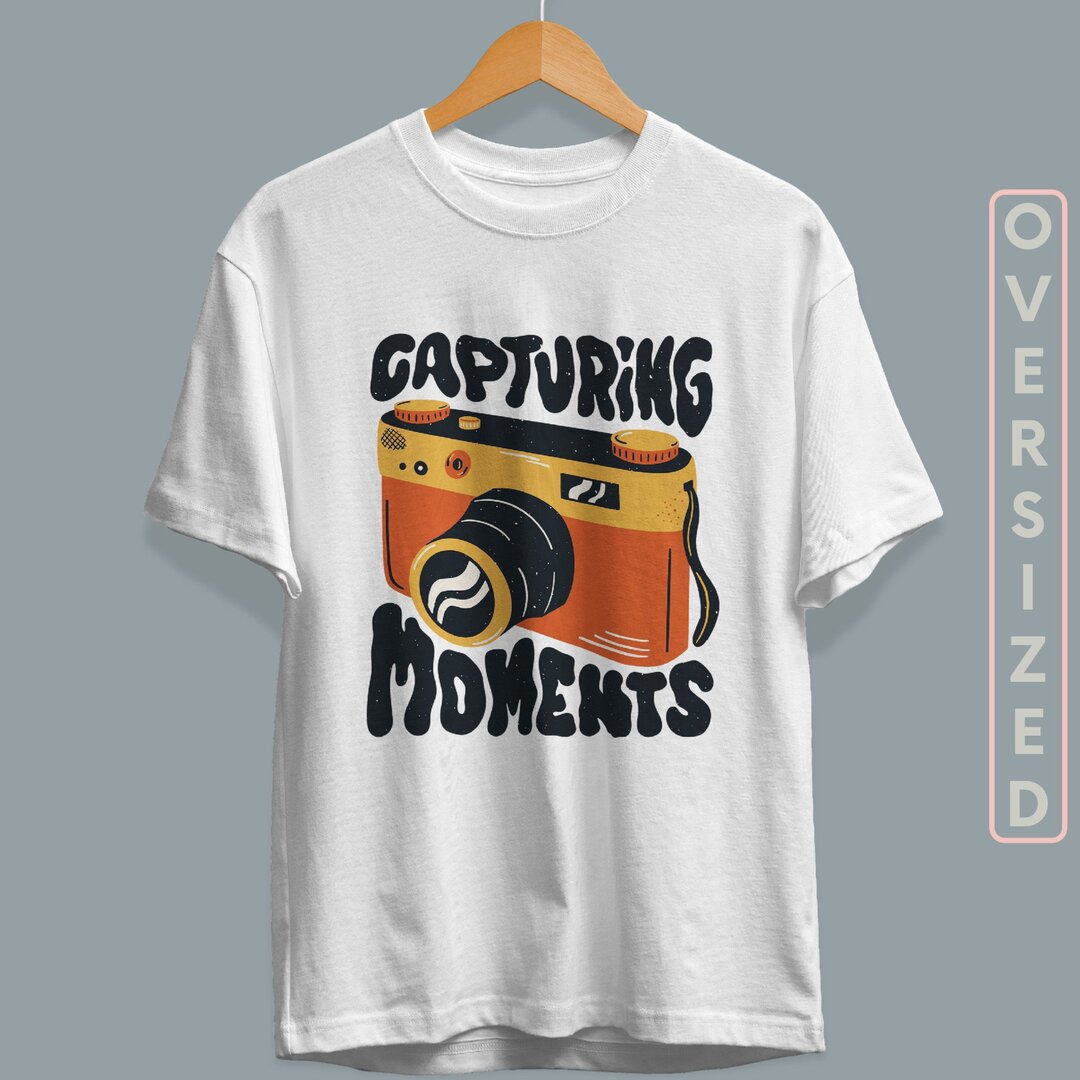 Capturing Moments Unisex Oversized T-Shirt — back view