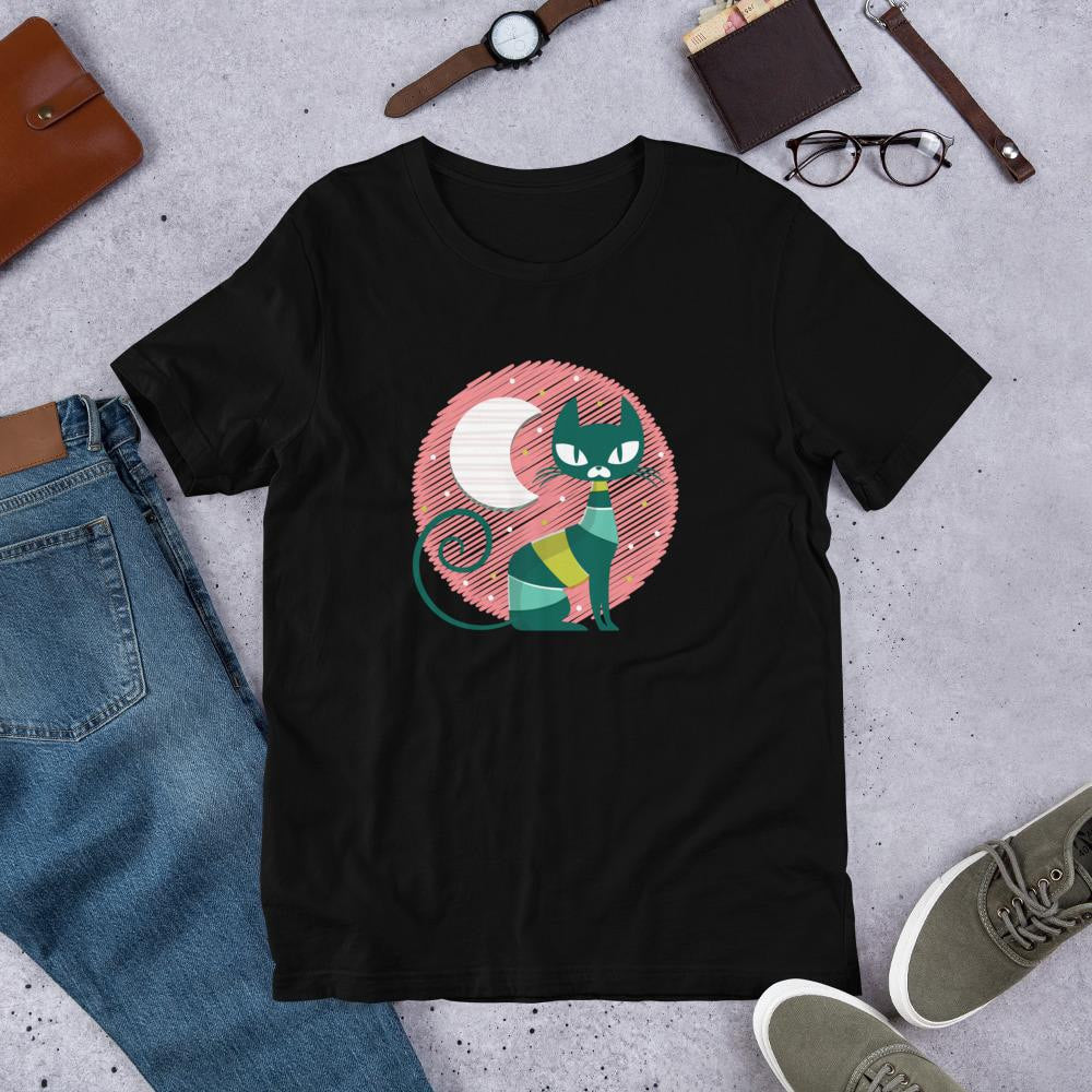 Cat Kid Half Sleeve T-Shirt — Black