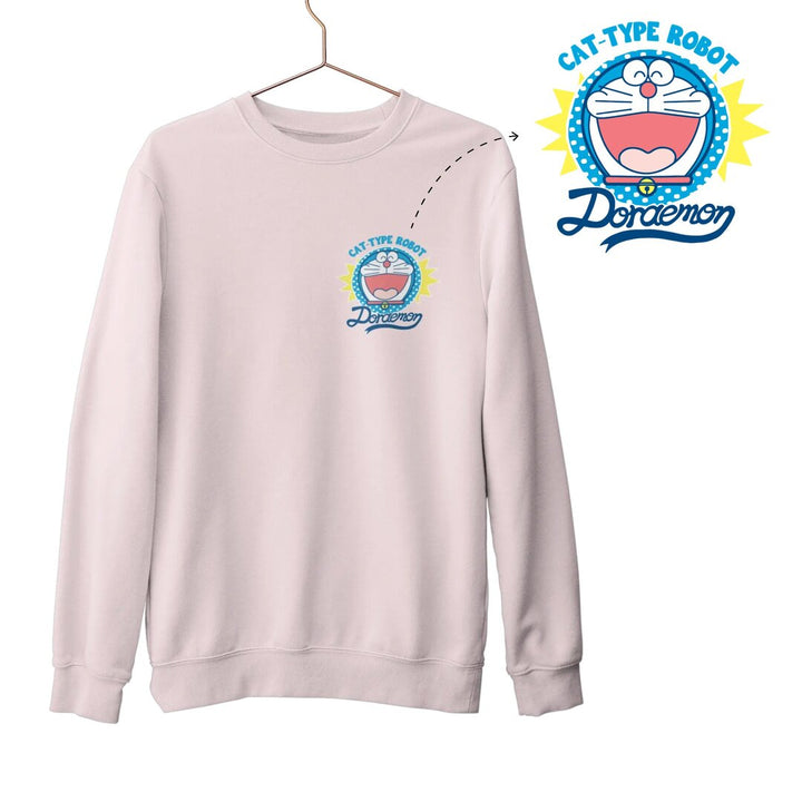Cat Type Robot Unisex Sweatshirt #Doraemon #Pocket-design
