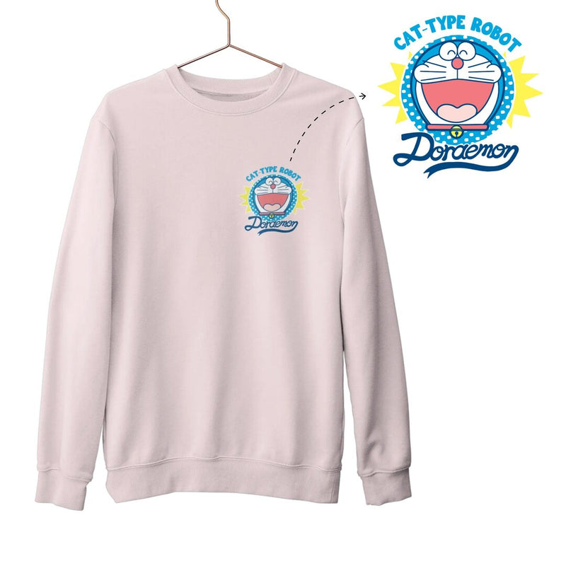 Cat Type Robot Unisex Sweatshirt #Doraemon #Pocket-design