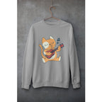 Cat Ukulele Unisex Sweatshirt — Grey