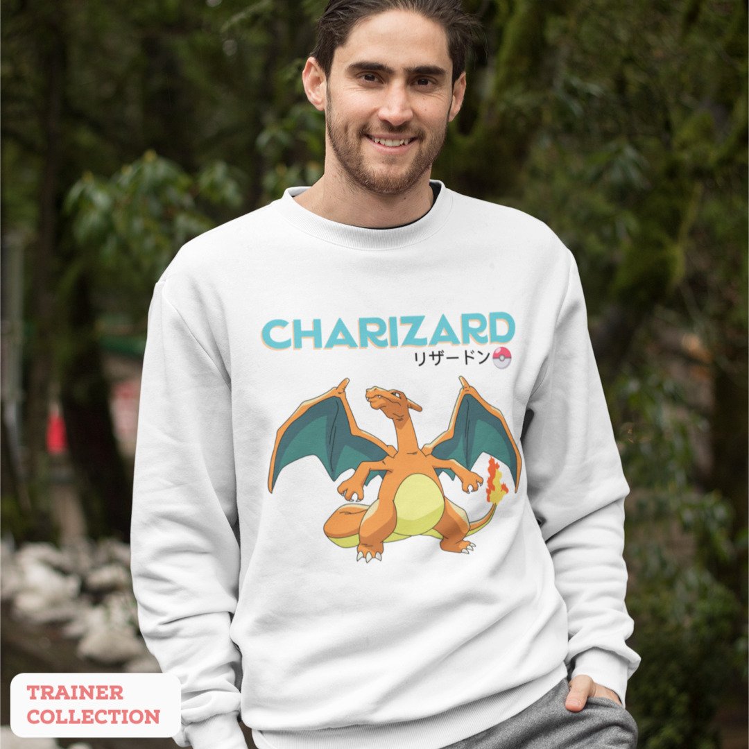 Charizard Unisex Sweatshirt — White