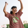 Chikorita Unisex Oversized T-Shirt — Coral