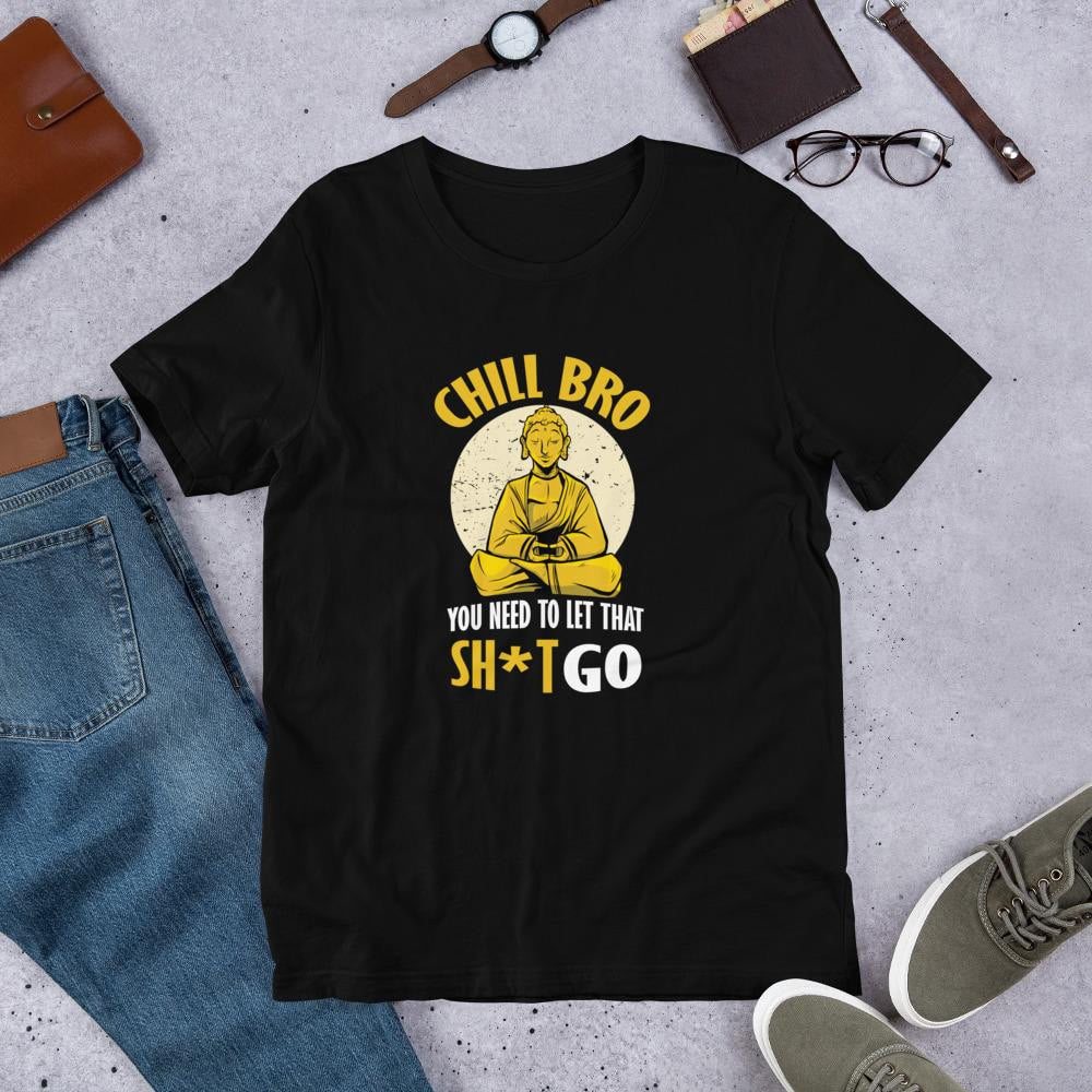 Chill Bro Half Sleeve T-Shirt — Black