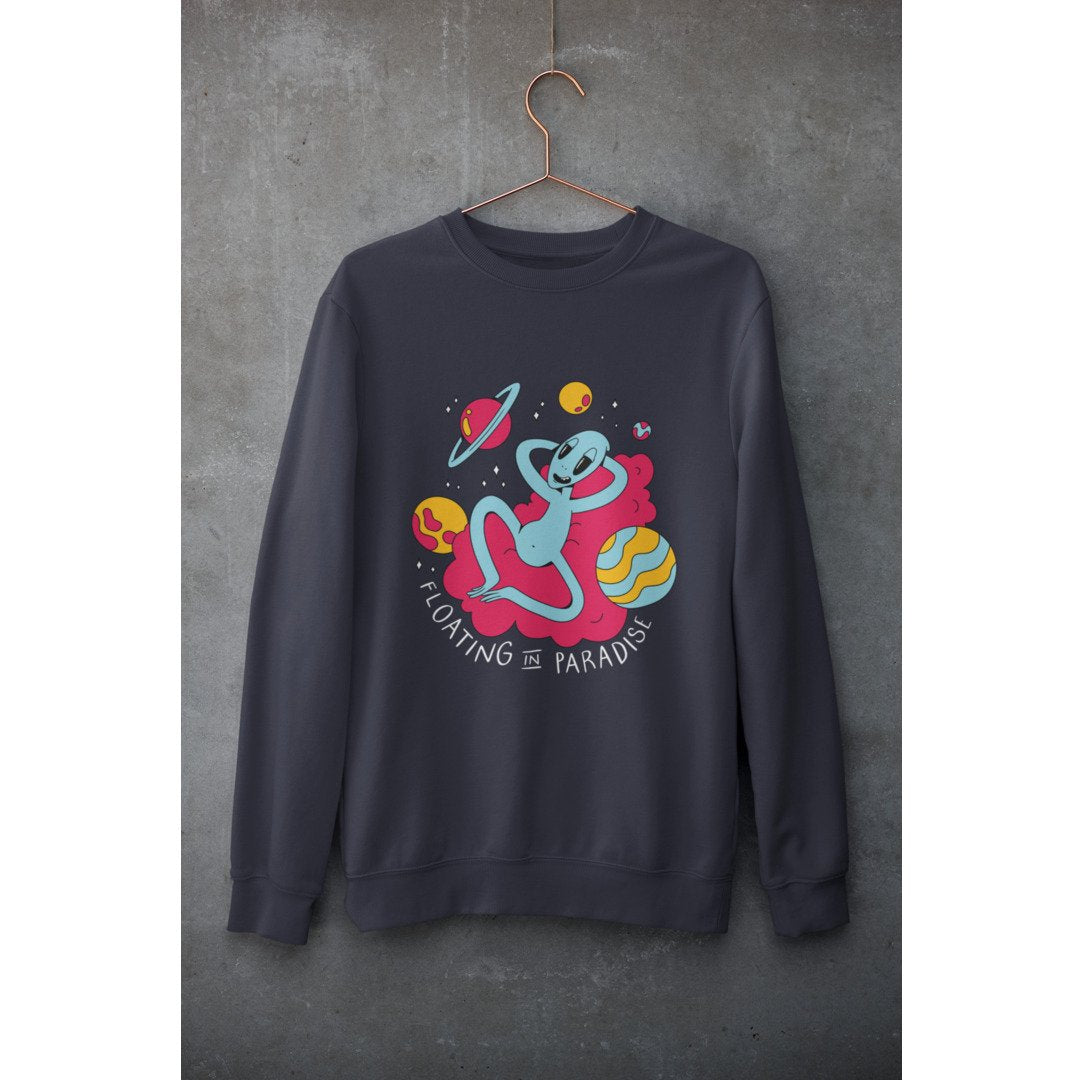 Chilling Alien Unisex Sweatshirt — Navy
