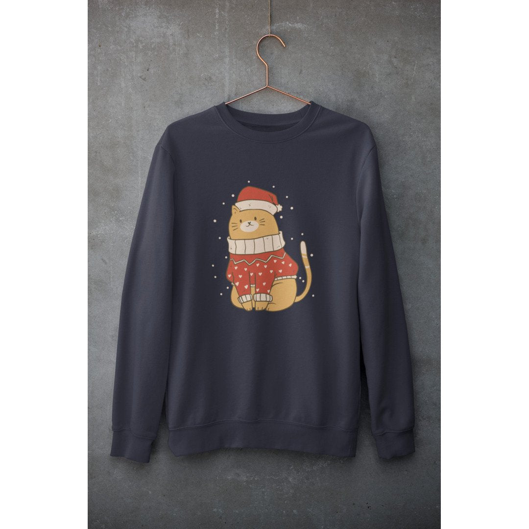 Christmas Cat graphic sweatshirt – Fourth Dimension Club