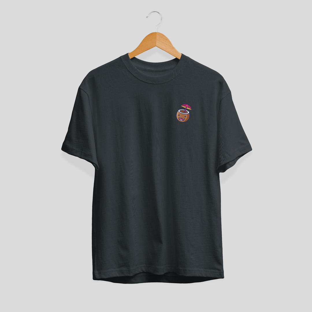 Aloha Coconut Half Sleeve Unisex T-Shirt — Steel Grey
