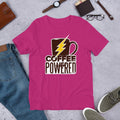 Coffee Powered Half Sleeve T-Shirt — Pink