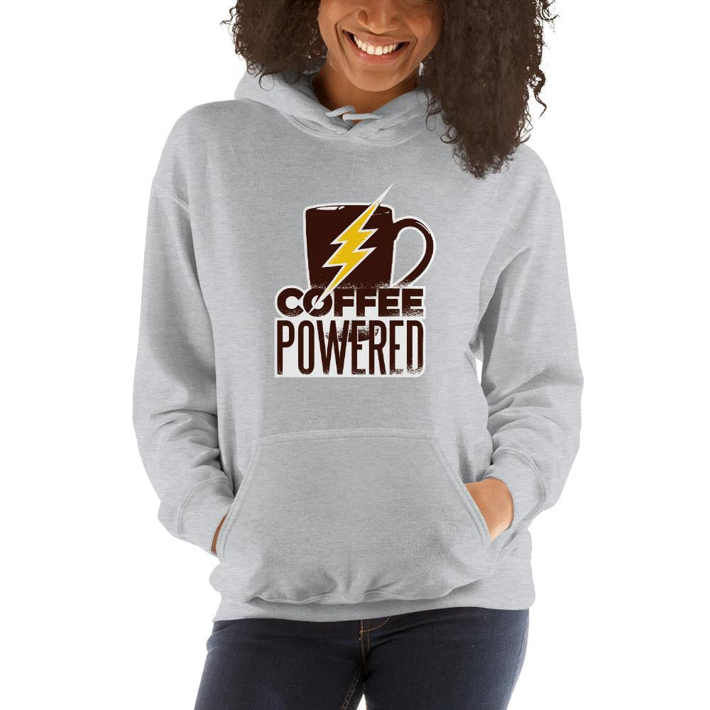 Coffee Powered Unisex Hooded Sweatshirt — detail view 5