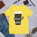 Coffee Always Good Half Sleeve T-Shirt — Yellow