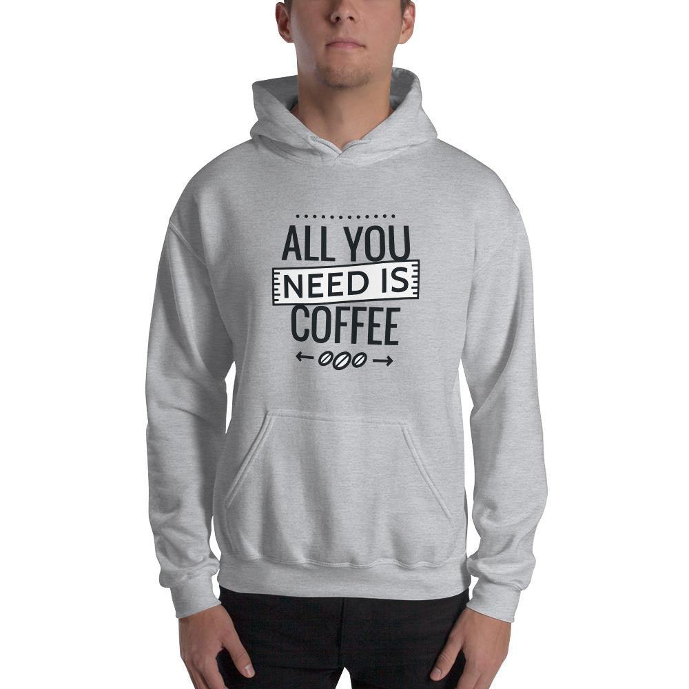 All You Need Is Coffee Unisex Hooded Sweatshirt — detail view 2