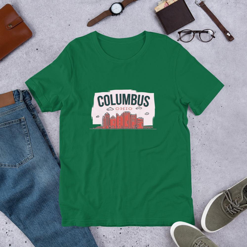 Columbus Ohio Half Sleeve T-Shirt — detail view 4