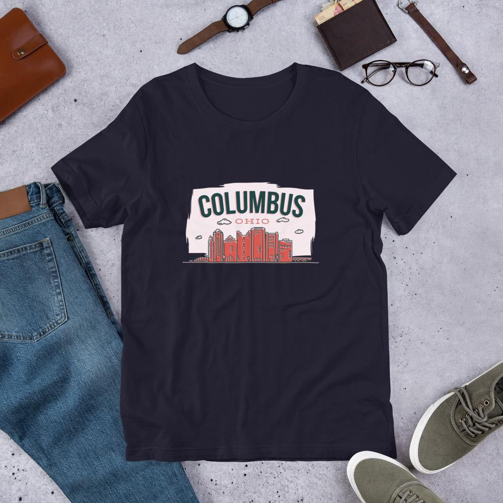 Columbus Ohio Half Sleeve T-Shirt — detail view 5