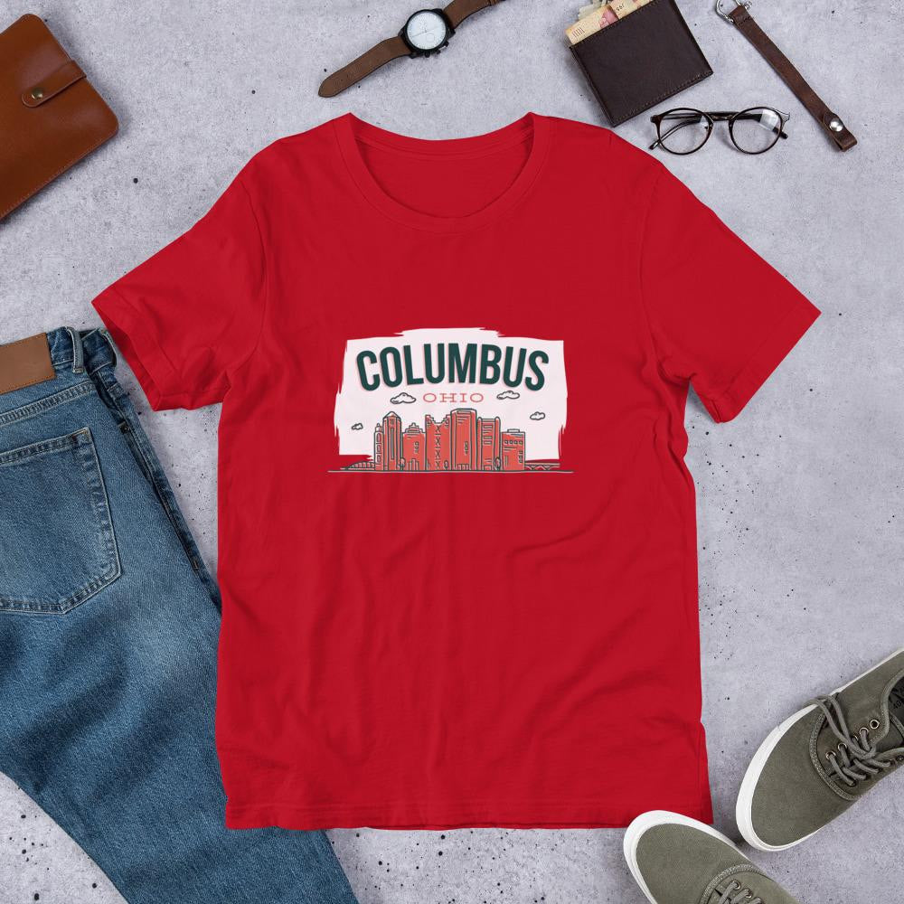 Columbus Ohio Half Sleeve T-Shirt — detail view 6