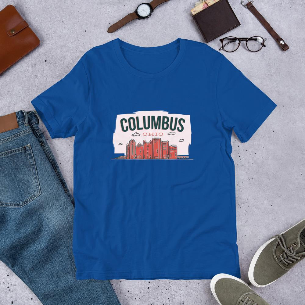 Columbus Ohio Half Sleeve T-Shirt — detail view 7