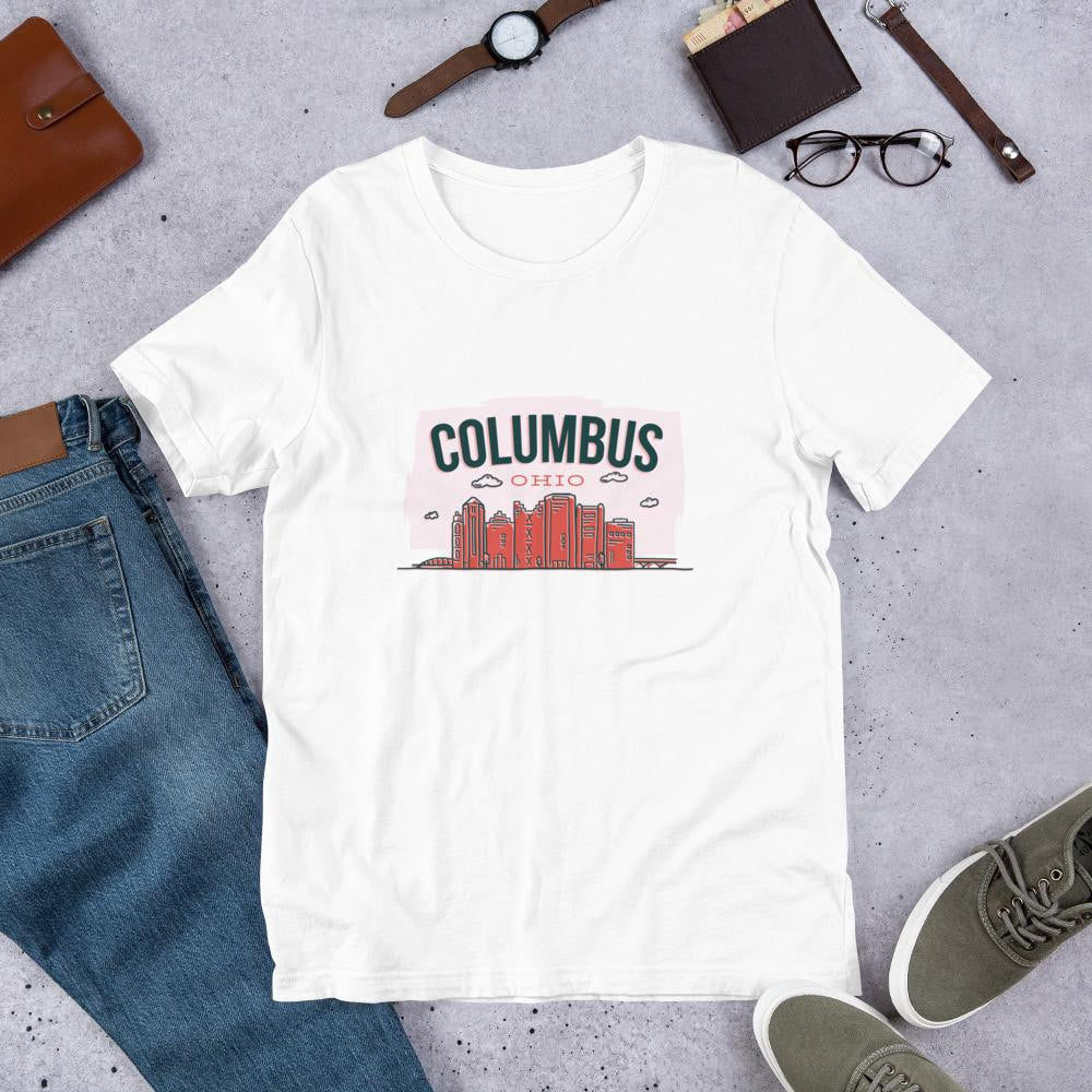 Columbus Ohio Half Sleeve T-Shirt — detail view 8