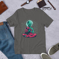 Alien Monk Half Sleeve T-Shirt — Charcoal