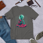 Alien Monk Half Sleeve T-Shirt — Charcoal