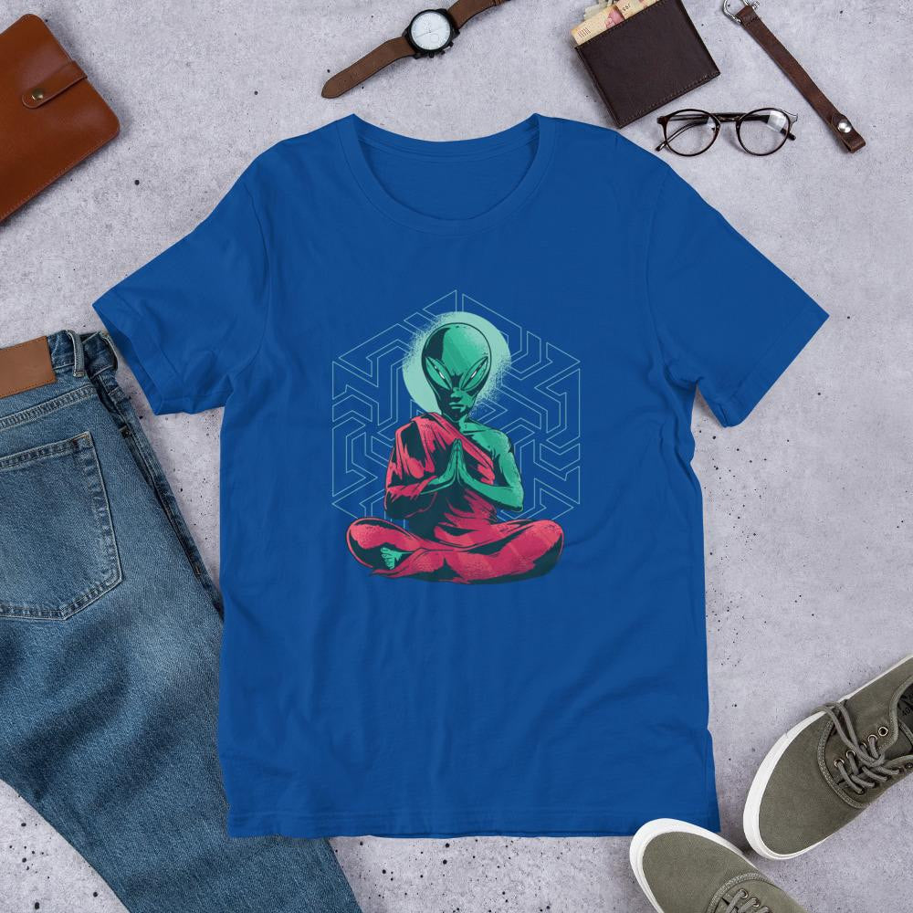 Alien Monk Half Sleeve T-Shirt — Blue