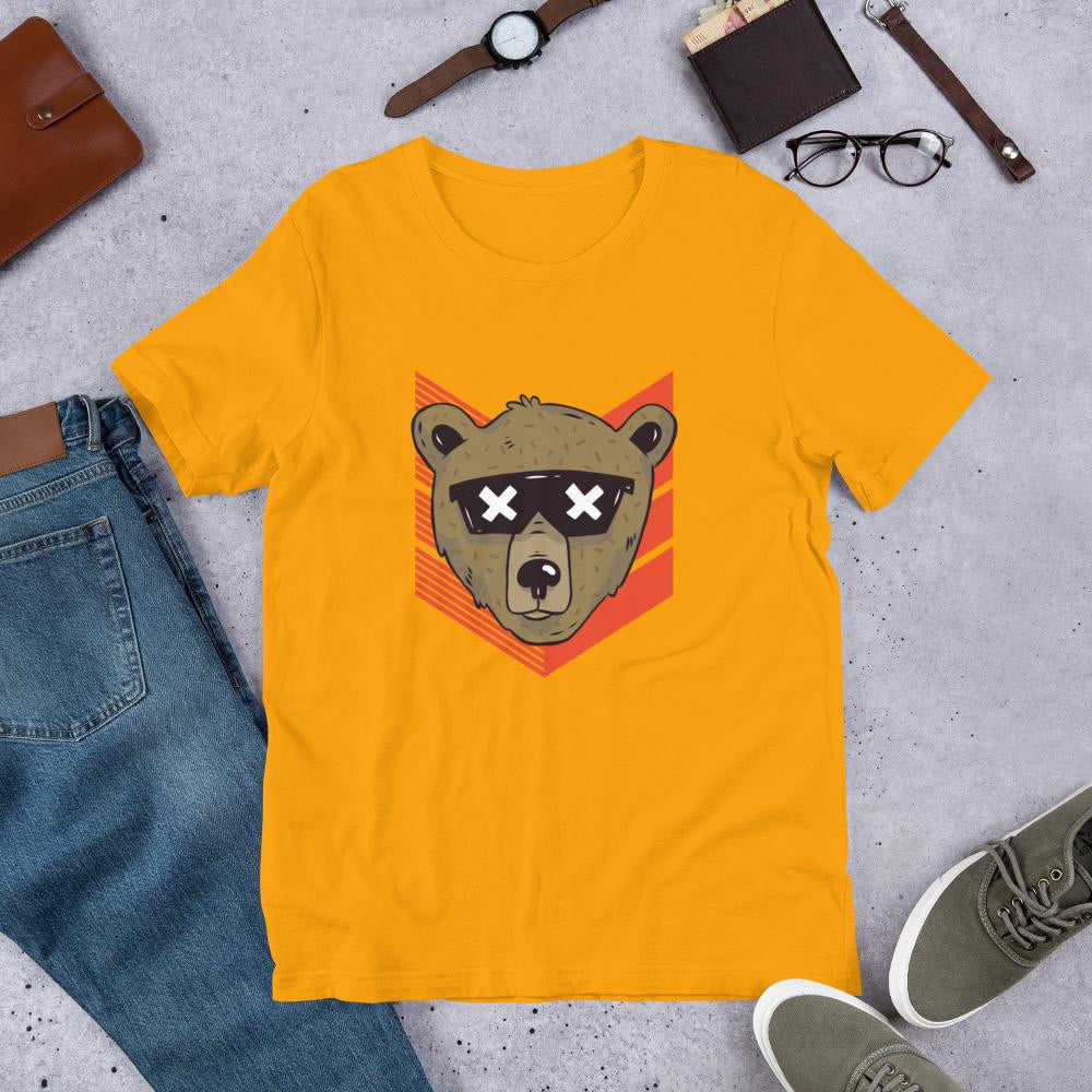 Cool Bear Half Sleeve T-Shirt — Gold