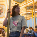 Crazy Flamingo oversized tee front graphic – Fourth Dimension Club