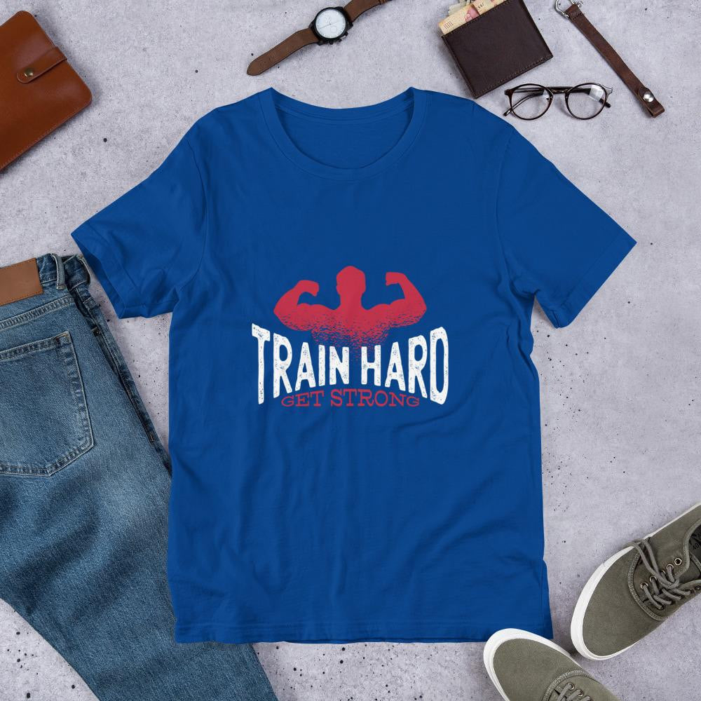 Train Hard Half Sleeve T-Shirt — Blue