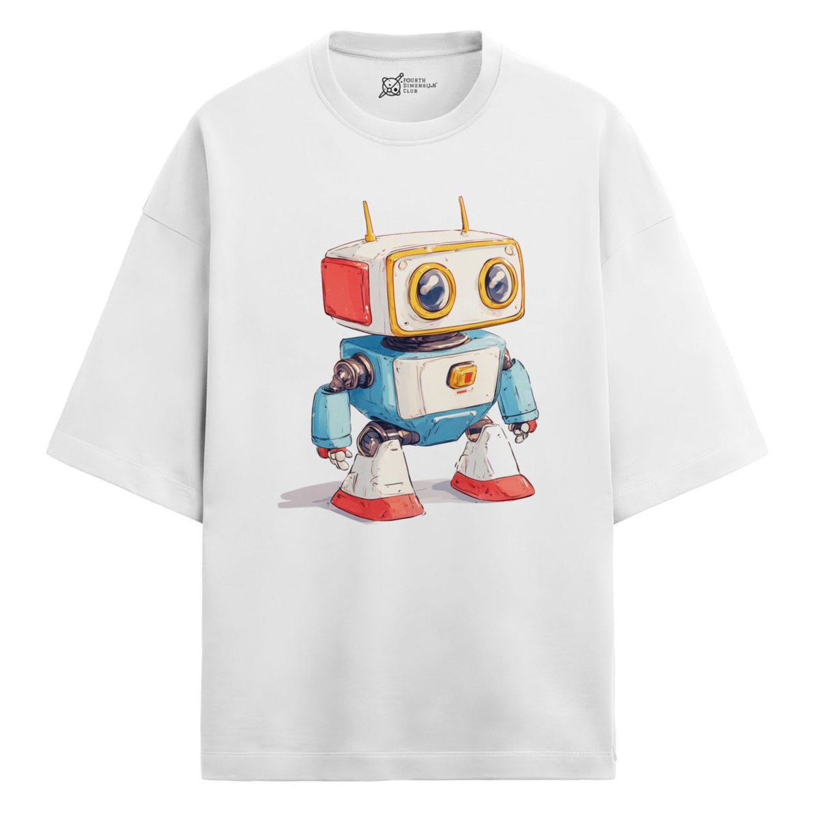 Cubby Oversized French Terry T-Shirt — white-1