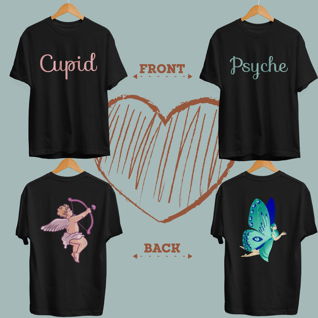 Cupid & Psyche Couple Half Sleeve Unisex T-Shirt — S