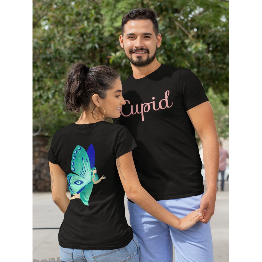 Cupid & Psyche Couple Half Sleeve Unisex T-Shirt — detail view 2
