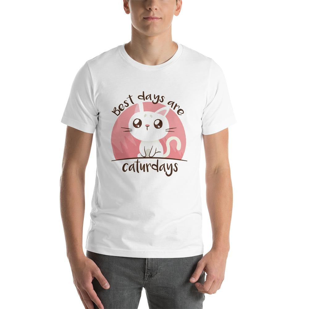 Caturdays Half Sleeve T-Shirt — White (2)