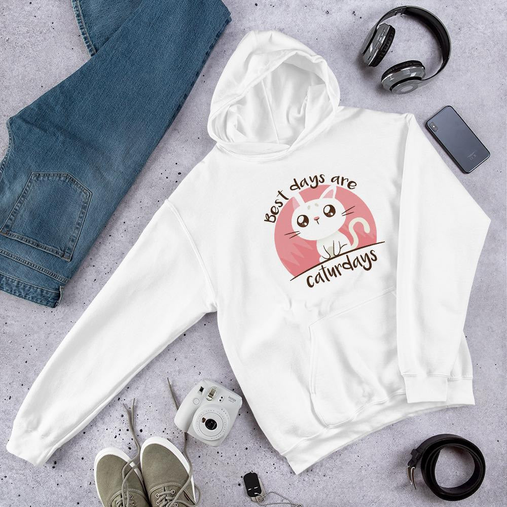 Caturday graphic hoodie – Fourth Dimension Club