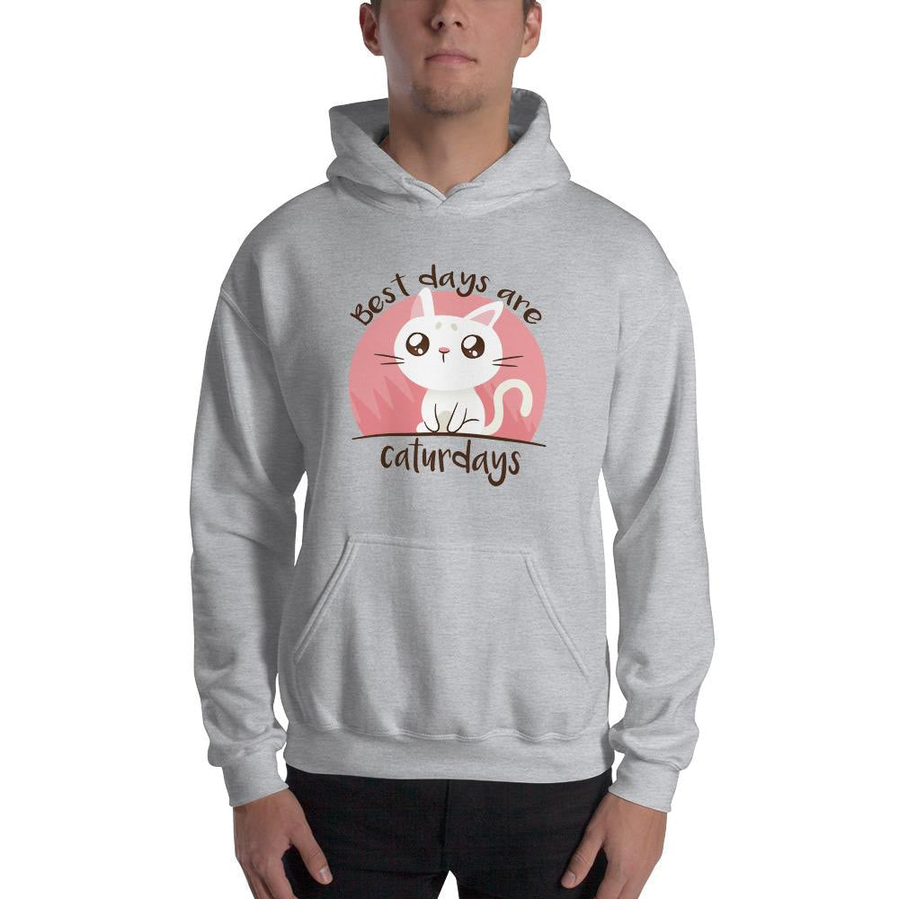 Caturday Unisex Hooded Sweatshirt — detail view 2