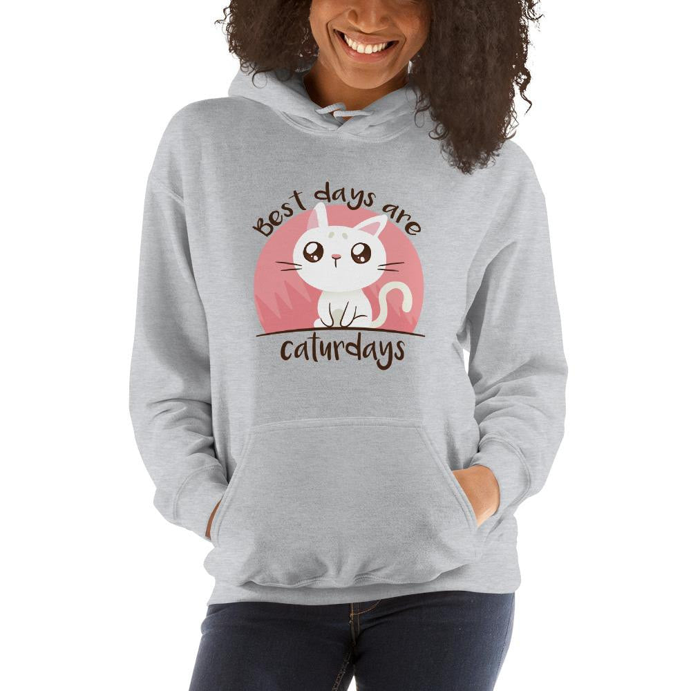 Caturday Unisex Hooded Sweatshirt — detail view 3