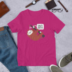 Lazy Days Sloth Half Sleeve T-Shirt — Pink