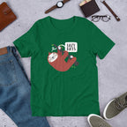 Lazy Days Sloth Half Sleeve T-Shirt — Green