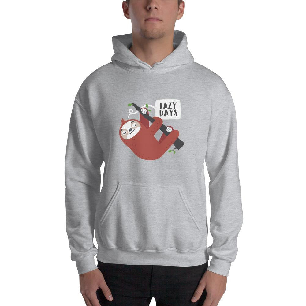 Lazy days Sloth Unisex Hooded Sweatshirt — detail view 2