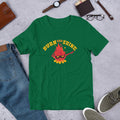 Cute Fire Half Sleeve T-Shirt — Green