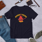 Cute Fire Half Sleeve T-Shirt — Navy