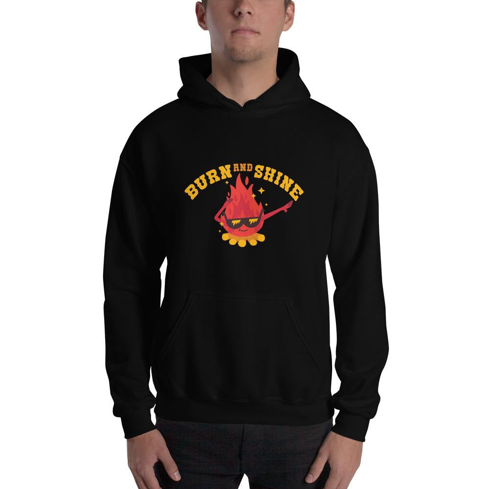 Cute Fire Unisex Hooded Sweatshirt — detail view 4