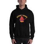 Cute Fire Unisex Hooded Sweatshirt — detail view 4