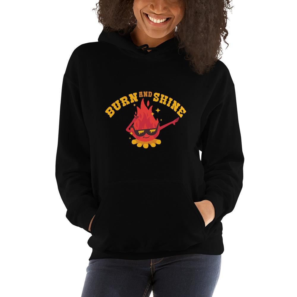 Cute Fire Unisex Hooded Sweatshirt — detail view 5