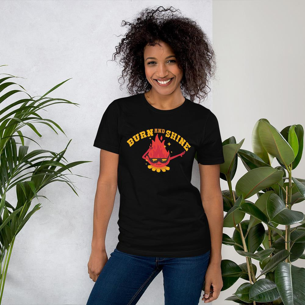 Cute Fire Half Sleeve T-Shirt — detail view 6