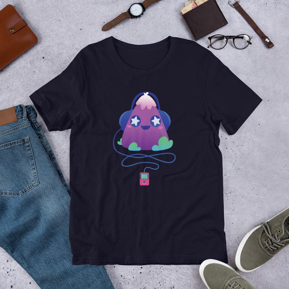 Cute Music Half Sleeve T-Shirt — Navy