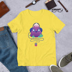 Cute Music Half Sleeve T-Shirt — Yellow