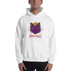 Neon Cat Unisex Hooded Sweatshirt — detail view 4