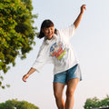 Dancing Shinchan Unisex Oversized T-Shirt — White