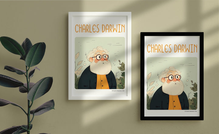 Charles Darwin Framed Poster #GeniusDoodles