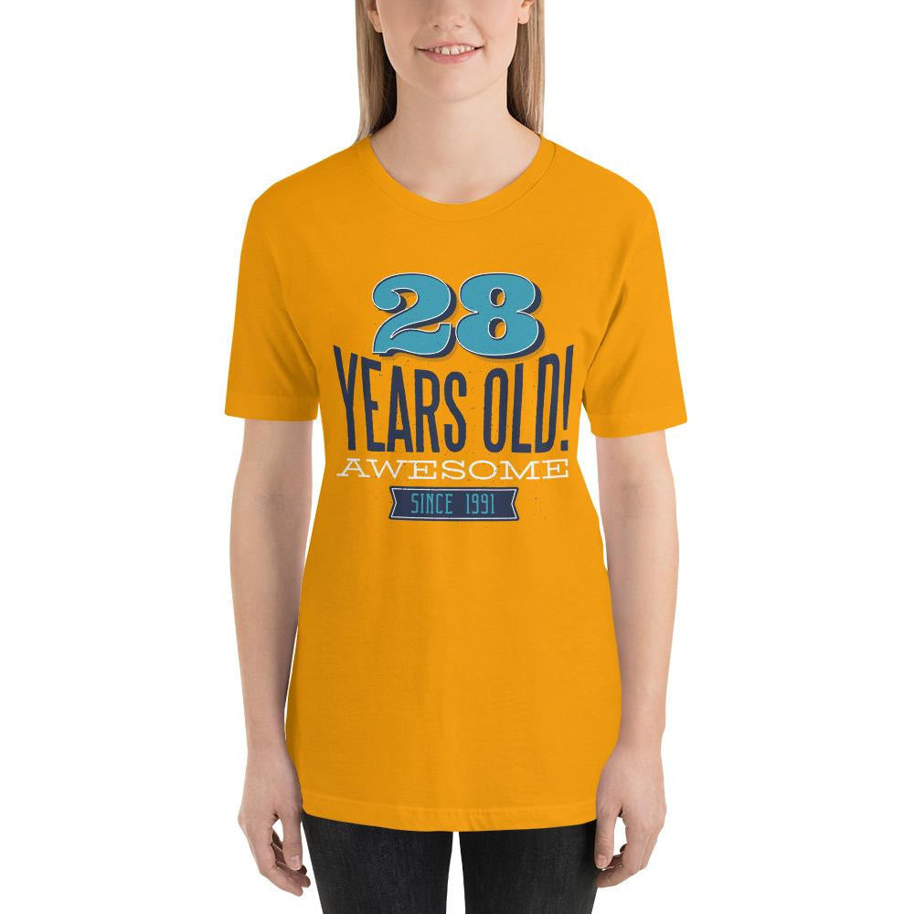 Since 1991 Half Sleeve T-Shirt — Gold (2)